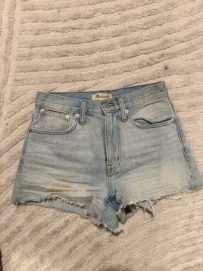 Madewell Faded Light Blue Denim Cutoff Shorts